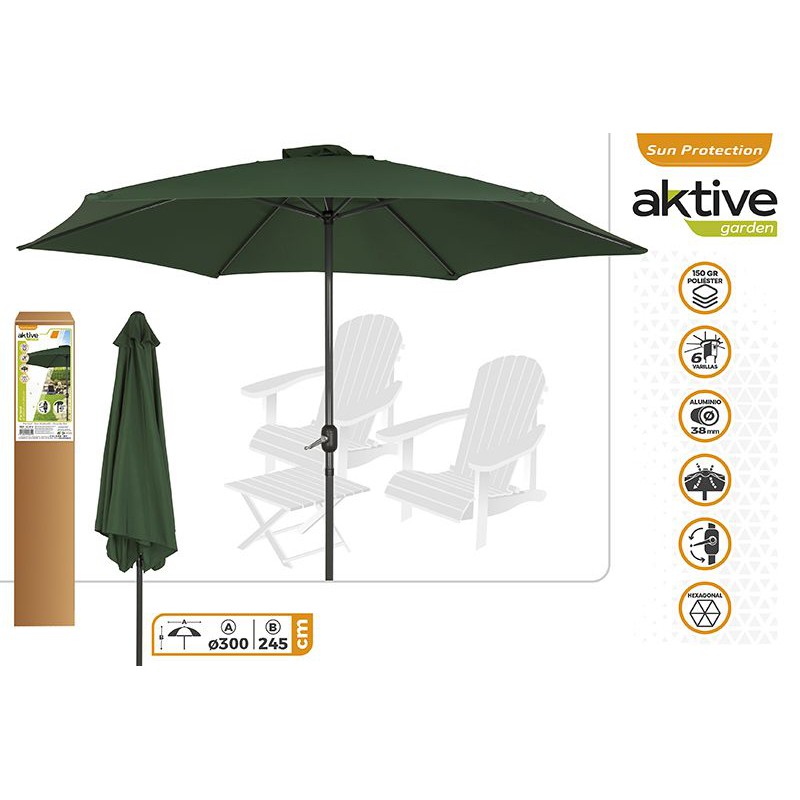 SOMBRILLA VERDE 300X245